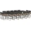 Image de vidaXL - 15-delige - Tuinset - met - kussens - poly - rattan - grijs