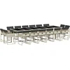 Image de vidaXL - 17-delige - Tuinset - met - kussens - poly - rattan - lichtgrijs