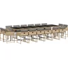 Image de vidaXL - 17-delige - Tuinset - met - kussens - poly - rattan - gemengd - beige