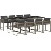 Image de vidaXL - 9-delige - Tuinset - met - kussens - poly - rattan - grijs