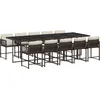 Image de vidaXL - 11-delige - Tuinset - met - kussens - poly - rattan - bruin