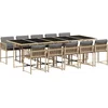 Image de vidaXL - 11-delige - Tuinset - met - kussens - poly - rattan - gemengd - beige