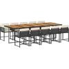 Image de vidaXL - 11-delige - Tuinset - met - kussens - poly - rattan - zwart