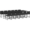 Image de vidaXL - 13-delige - Tuinset - met - kussens - poly - rattan - zwart