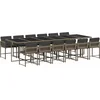 Image de vidaXL - 13-delige - Tuinset - met - kussens - poly - rattan - grijs