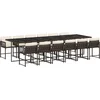 Image de vidaXL - 13-delige - Tuinset - met - kussens - poly - rattan - bruin