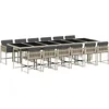 Image de vidaXL - 13-delige - Tuinset - met - kussens - poly - rattan - lichtgrijs