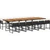 Image de vidaXL - 13-delige - Tuinset - met - kussens - poly - rattan - zwart