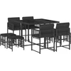 Image de vidaXL - 9-delige - Tuinset - poly - rattan - zwart