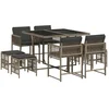 Image de vidaXL - 9-delige - Tuinset - met - kussens - poly - rattan - grijs