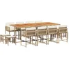 Image de vidaXL - 13-delige - Tuinset - met - kussens - poly - rattan - beige