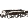 Image de vidaXL - 15-delige - Tuinset - met - kussens - poly - rattan - bruin