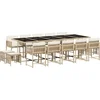 Image de vidaXL - 15-delige - Tuinset - met - kussens - poly - rattan - beige