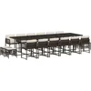 Image de vidaXL - 17-delige - Tuinset - met - kussens - poly - rattan - bruin