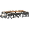 Image de vidaXL - 17-delige - Tuinset - met - kussens - poly - rattan - zwart