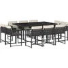 Image de vidaXL - 11-delige - Tuinset - met - kussens - poly - rattan - zwart