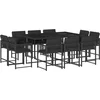 Image de vidaXL - 11-delige - Tuinset - met - kussens - poly - rattan - zwart
