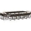 Image de vidaXL - 15-delige - Tuinset - met - kussens - poly - rattan - bruin
