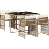 Image de vidaXL - 5-delige - Tuinset - met - kussens - poly - rattan - beige