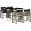 Image de vidaXL - 5-delige - Tuinset - met - kussens - poly - rattan - lichtgrijs