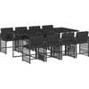 Image de vidaXL - 9-delige - Tuinset - poly - rattan - zwart