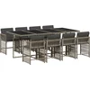 Image de vidaXL - 9-delige - Tuinset - met - kussens - poly - rattan - grijs