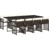 Image de vidaXL - 9-delige - Tuinset - met - kussens - poly - rattan - bruin