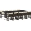 Image de vidaXL - 11-delige - Tuinset - met - kussens - poly - rattan - bruin