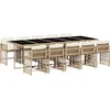 Image de vidaXL - 11-delige - Tuinset - met - kussens - poly - rattan - beige