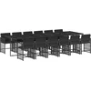 Image de vidaXL - 13-delige - Tuinset - met - kussens - poly - rattan - zwart