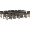 Image de vidaXL - 13-delige - Tuinset - met - kussens - poly - rattan - grijs