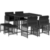 Image de vidaXL - 9-delige - Tuinset - poly - rattan - zwart