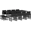 Image de vidaXL - 13-delige - Tuinset - met - kussens - poly - rattan - zwart