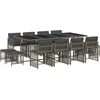 Image de vidaXL - 13-delige - Tuinset - met - kussens - poly - rattan - grijs