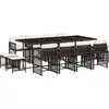 Image de vidaXL - 13-delige - Tuinset - met - kussens - poly - rattan - bruin