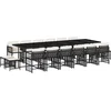 Image de vidaXL - 17-delige - Tuinset - met - kussens - poly - rattan - zwart