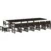 Image de vidaXL - 17-delige - Tuinset - met - kussens - poly - rattan - bruin