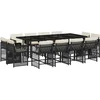 Image de vidaXL - 13-delige - Tuinset - met - kussens - poly - rattan - zwart