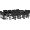 Image de vidaXL - 13-delige - Tuinset - met - kussens - poly - rattan - zwart