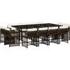 Image de vidaXL - 13-delige - Tuinset - met - kussens - poly - rattan - bruin