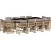 Image de vidaXL - 13-delige - Tuinset - met - kussens - poly - rattan - gemengd - beige