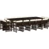 Image de vidaXL - 15-delige - Tuinset - met - kussens - poly - rattan - bruin