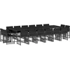Image de vidaXL - 17-delige - Tuinset - met - kussens - poly - rattan - zwart