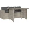Image de vidaXL - 2-delige - Tuinset - met - kussens - poly - rattan - lichtgrijs