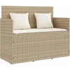 Image de vidaXL - Tuinbank - met - kussens - poly - rattan - beige