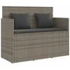 Image de vidaXL - Tuinbank - met - kussens - poly - rattan - lichtgrijs