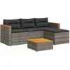 Image de vidaXL - 3-delige - Loungeset - met - kussens - poly - rattan - grijs