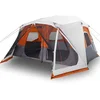 Image de vidaXL - Tent - met - LED - 10-persoons - snelontgrendeling - lichtgrijs - en - oranje