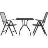 Image de vidaXL - 3-delige - Tuinset - metaal - gaas - antracietkleurig