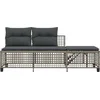 Image de vidaXL - 3-delige - Loungeset - met - kussens - poly - rattan - grijs